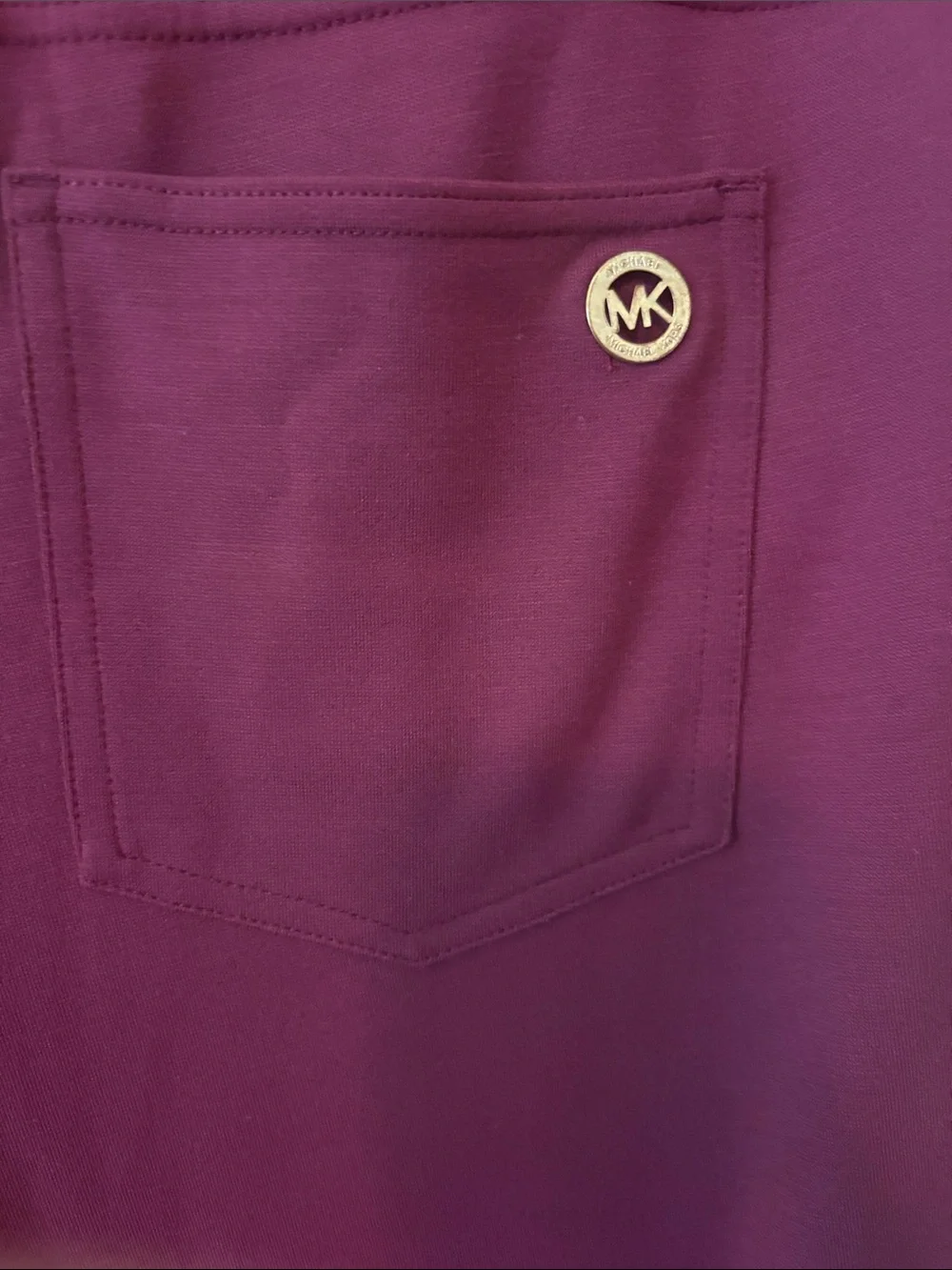 Michael Kors deep Maroon Skinny Pants with Gold-Tone Button